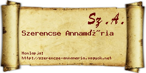 Szerencse Annamária névjegykártya